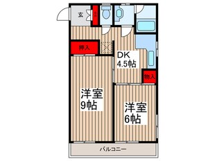 ブランベ－ルⅡの物件間取画像